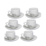 Jogo de Xícaras de Porcelana para Café Manhattan Falling Branco 12 Peças - Imagem 4