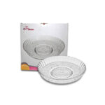 Prato para Bolo de Vidro Decorado Redondo