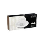 Jogo de Xícaras de Porcelana para Café Manhattan Falling Branco 12 Peças