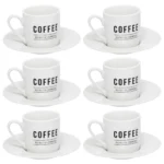 Jogo De Xícaras Manhattan 12 Peças 80ml Em Porcelana Hauskraft - Imagem 2