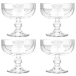 Jogo De Taças P/ Sobremesa Borboleta 4 Peças Em Vidro Wolff