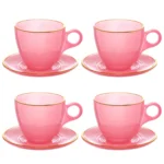 Jogo Xícaras Matte 8 Peças 170ml Em Cristal Hauskraft