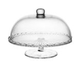 Prato de vidro para bolo Bangkok com tampa 29x21 cm - Imagem 2