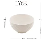 Bowl Diamond Branco 11x6cm Em Porcelana Lyor - Imagem 4