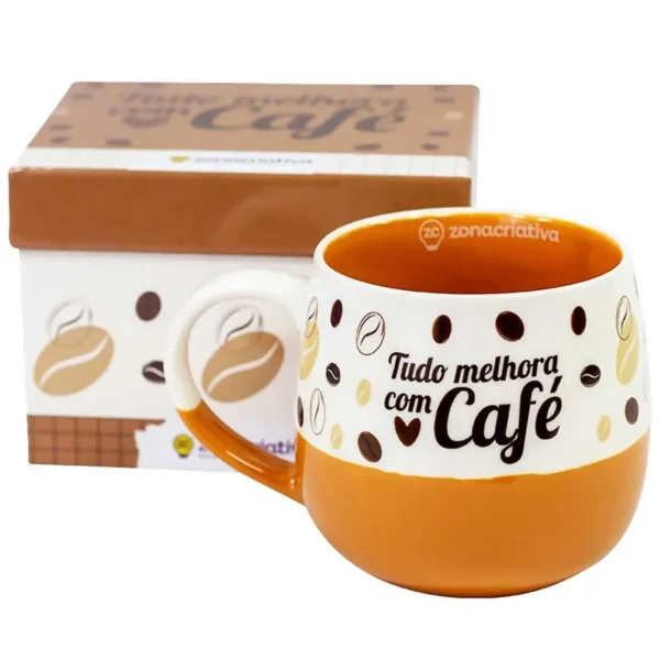Caneca Maggie Café 400ml em Cerâmica Zona Criativa