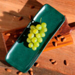 Travessa de cerâmica Organica retangular greenery 33x13 cm  Ju