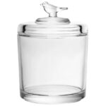 Pote Bird C/ Tampa 10,5x14,5cm Em Cristal Wolff