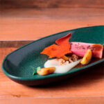 Travessa de cerâmica Orgânica oval funda greenery 32x03 cm - Imagem 3